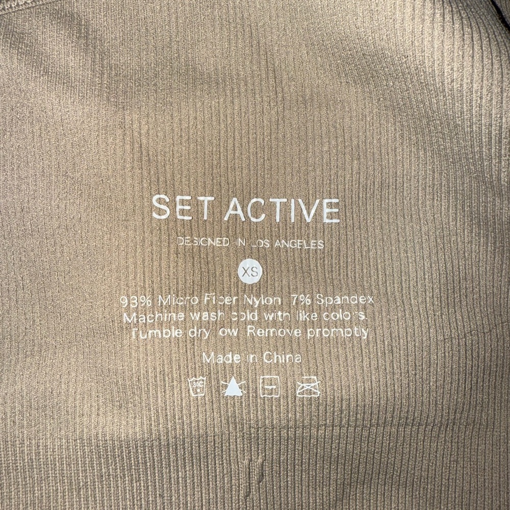 SET Active Ribbed One-Shoulder Top - Picture 3 of 4